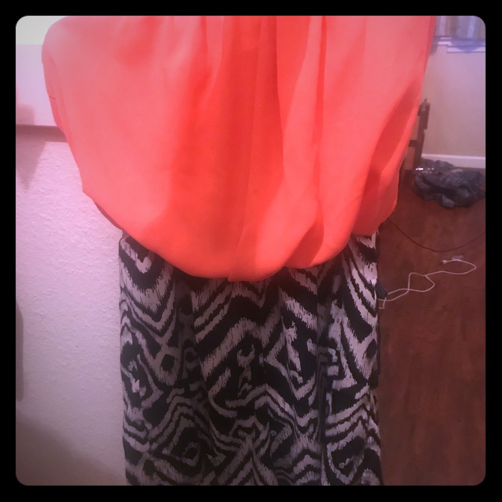 Orange and Tribal Romper